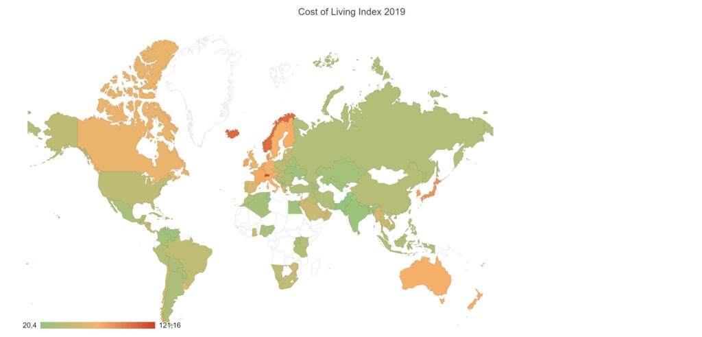 Cost of living index 2019