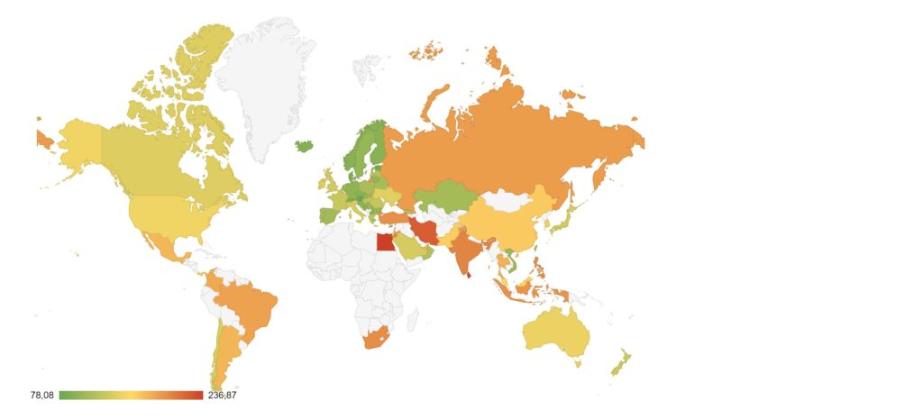 Traffic Index 2019 (transport efficiency)